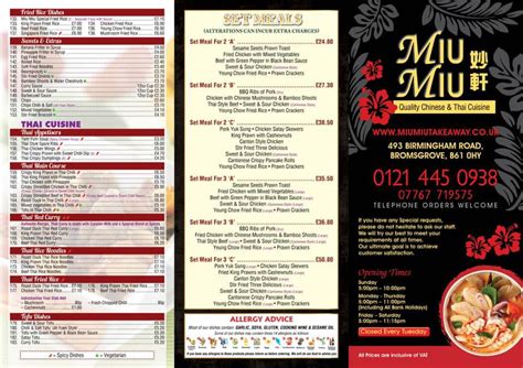 restaurant miu miu|miu bromsgrove menu.